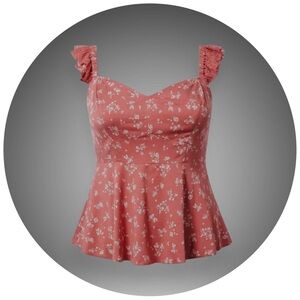 BOGO NWT Torrid Challis Peplum Corset Top